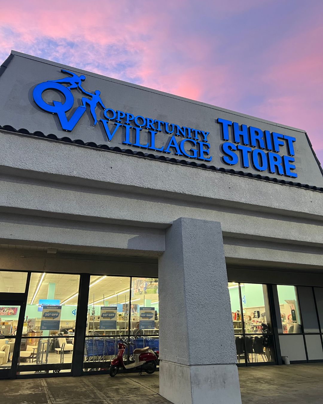 exterior of the opportunity village thrift store in las vegas, nevada